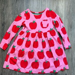 NWT Mini Boden Long Sleeve Jersey Dress in Apple print